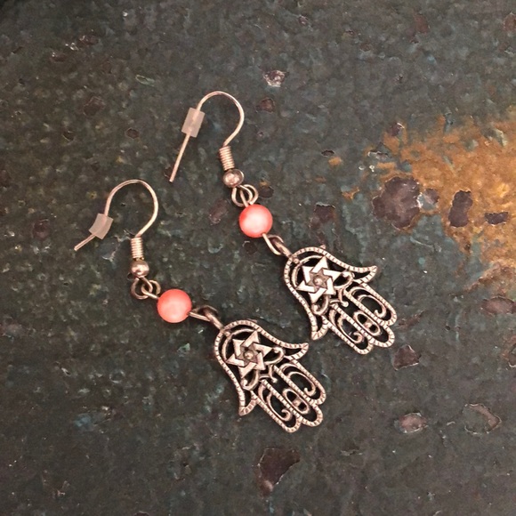 Jewelry - Hamsa Hand Dangle Earrings